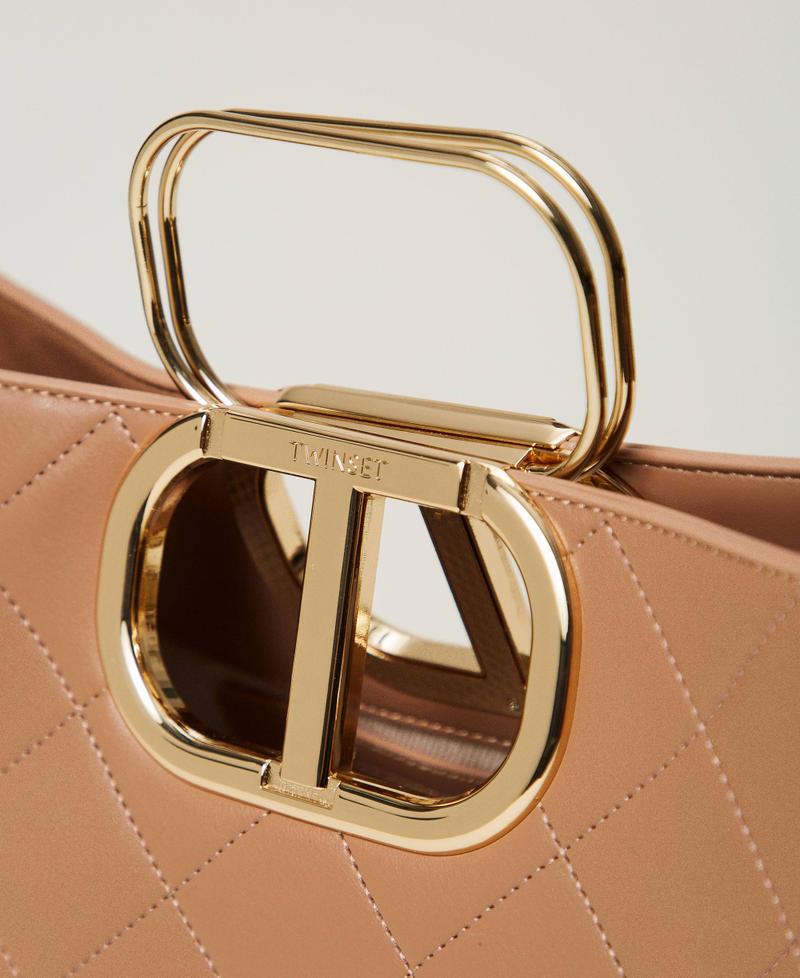 Scee By Twin Set Borsa Shopper 'Lila' Trapuntata Con Manico Oval T