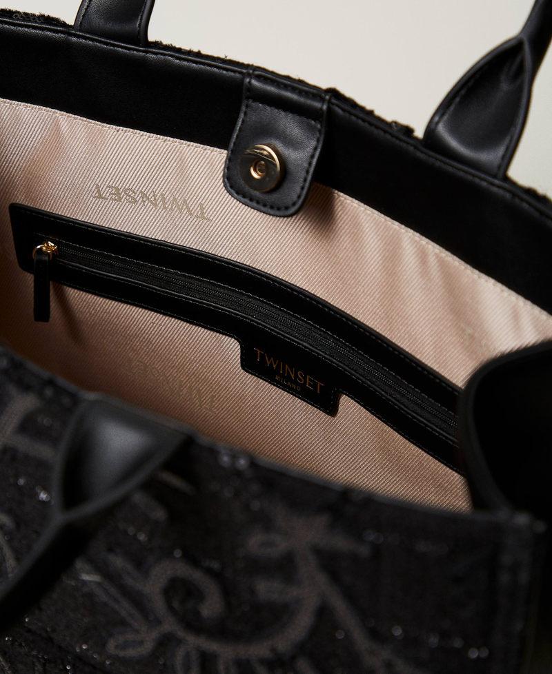 Scee By Twin Set Borsa Shopper 'Victoria' Con Ricamo E Logo