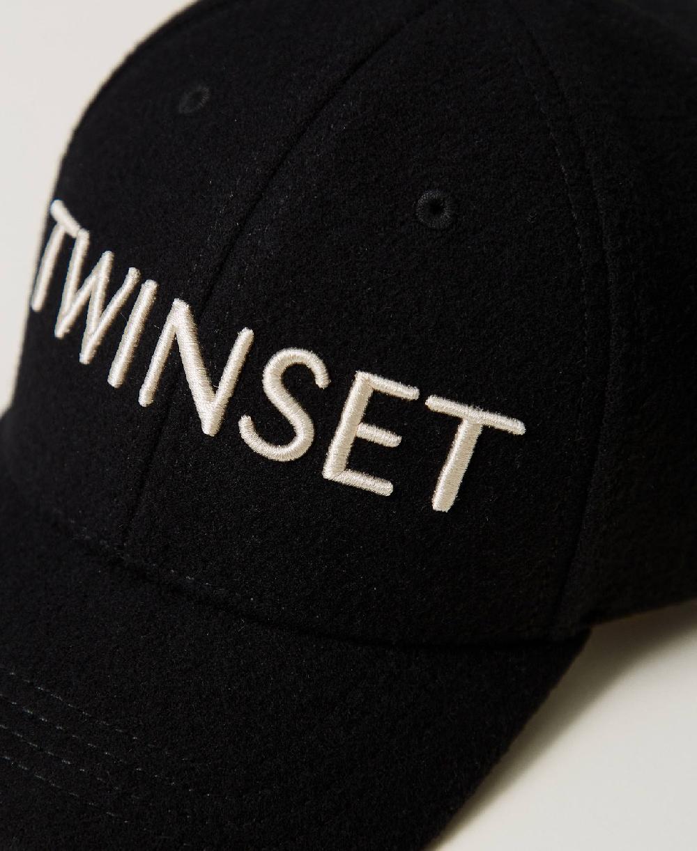 Scee By Twin Set Cappello Da Baseball In Panno Con Logo