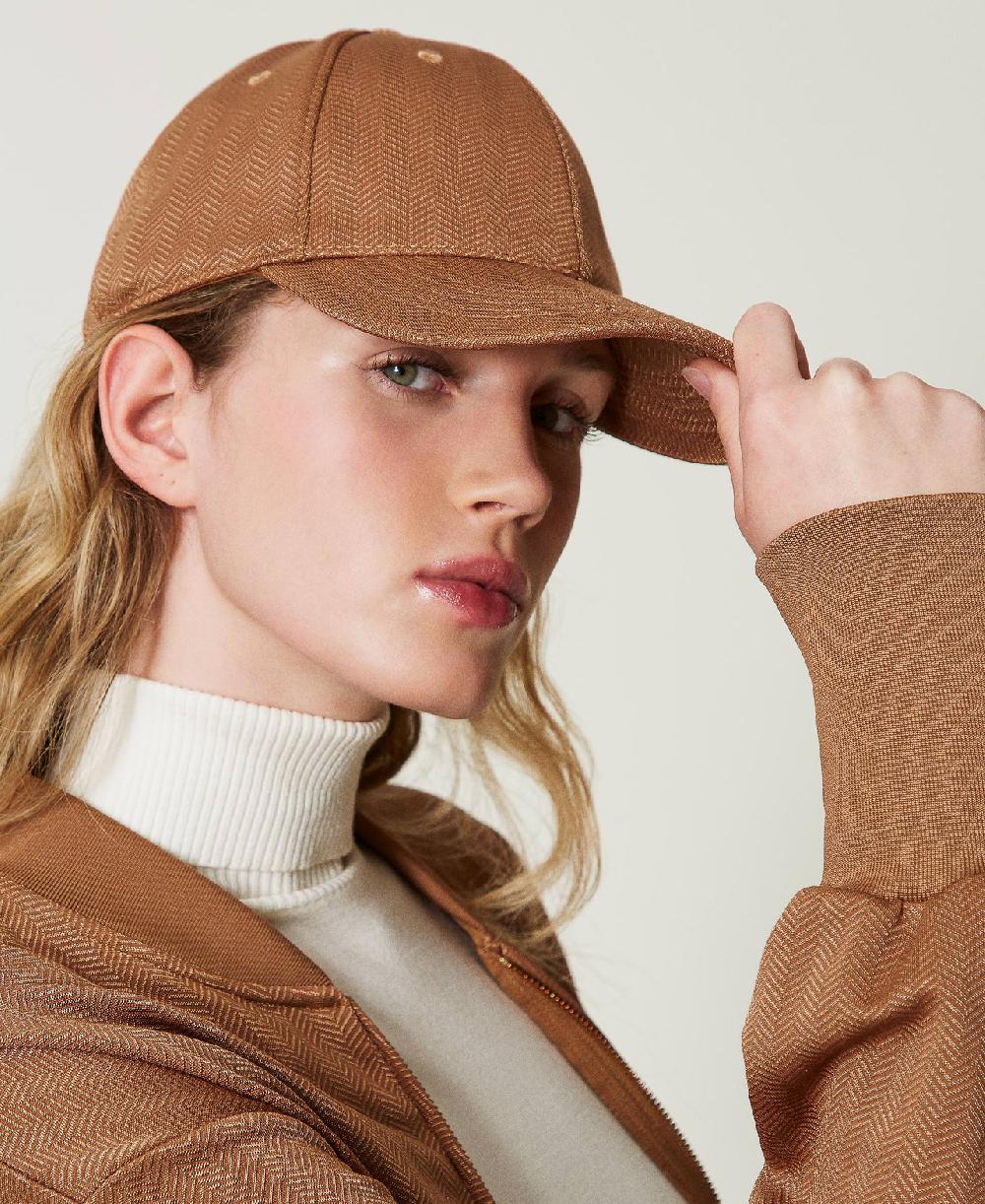 Scee by twin set Cappello da baseball in tessuto scuba