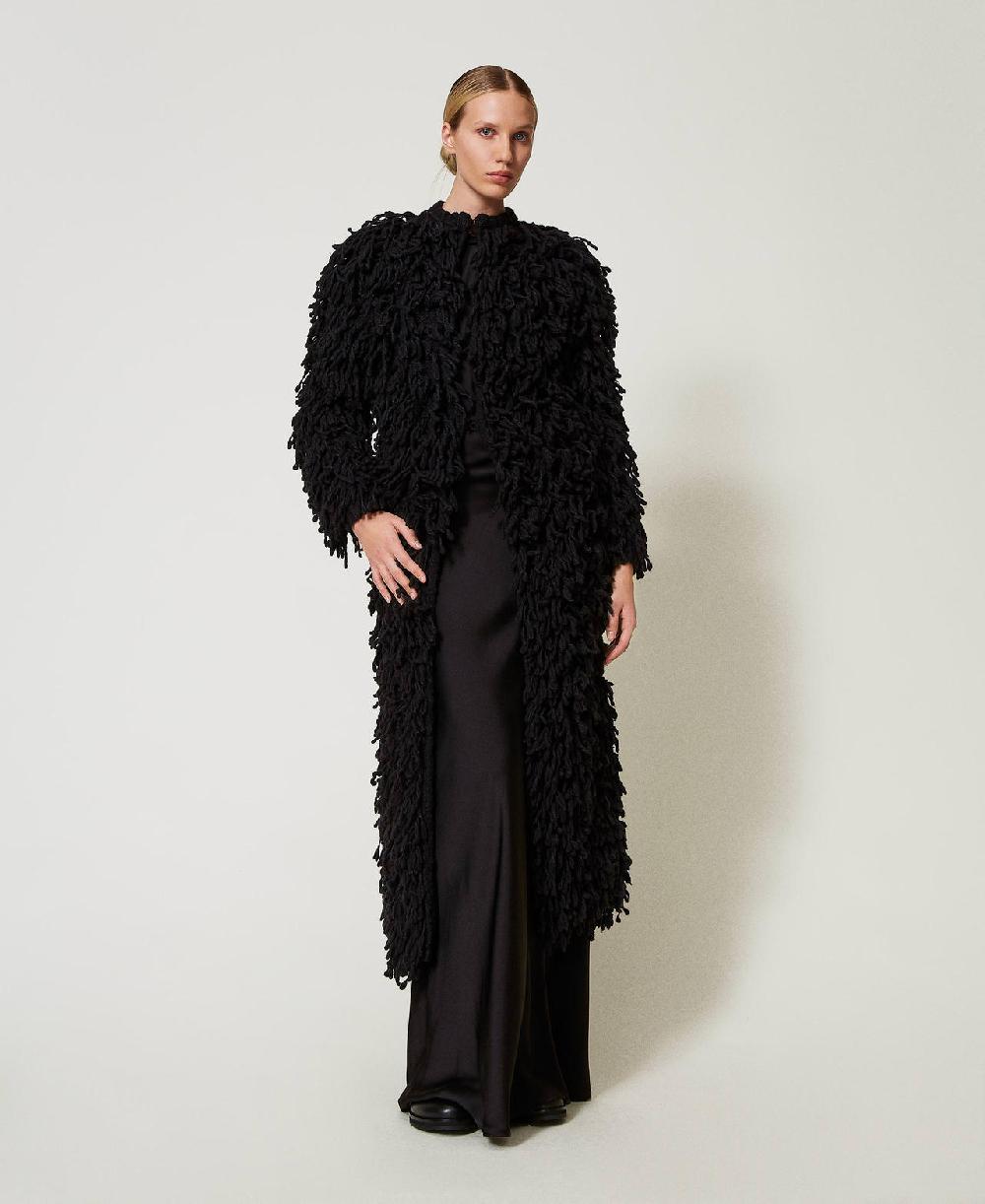 Scee By Twin Set Cappotto 'Elizabeth' In Maglia Bouclé