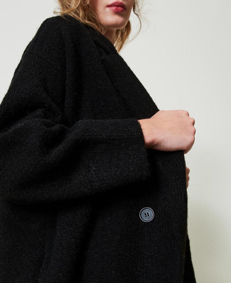 Scee By Twin Set Cappotto In Filato Riciclato Bouclé