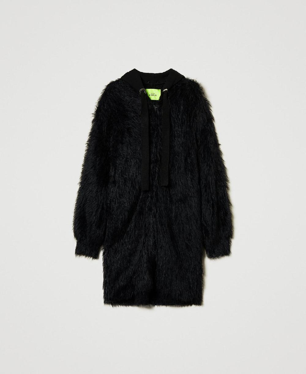 Scee by twin set Cappotto MYFO in maglia con cappuccio