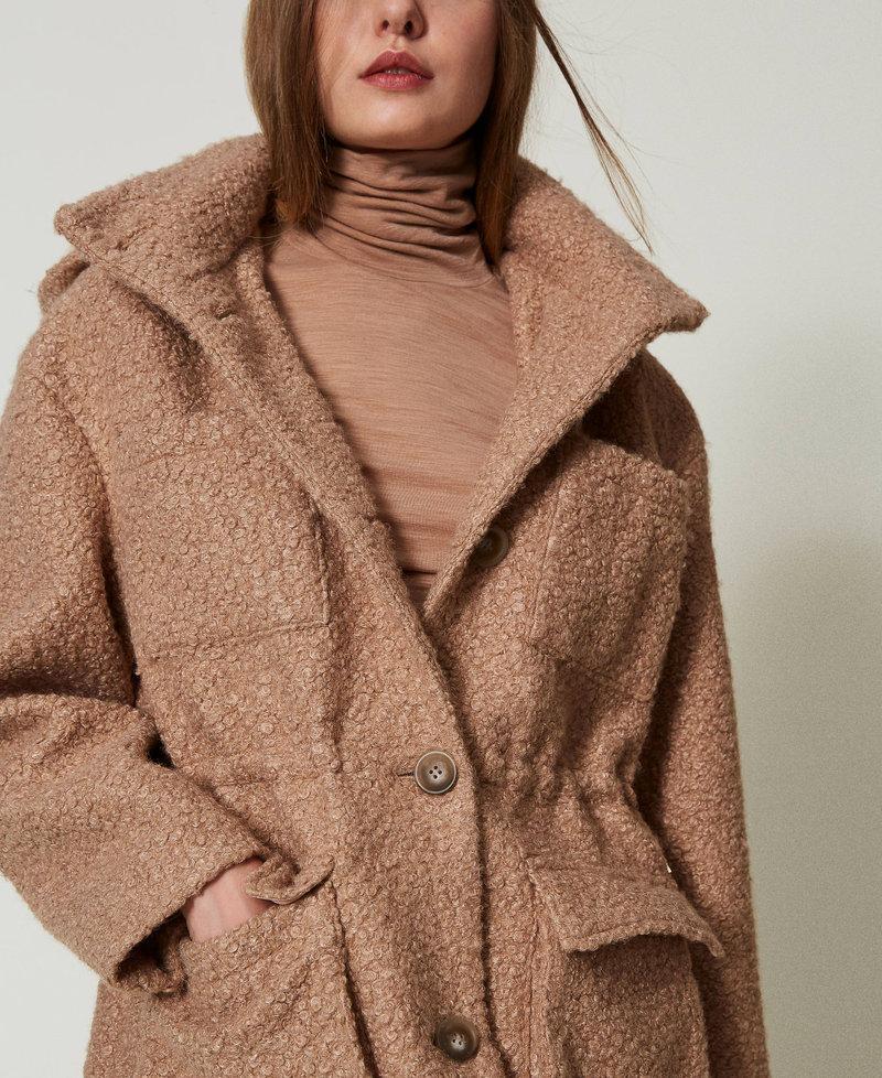 Scee By Twin Set Cappotto Parka In Panno Arricciato