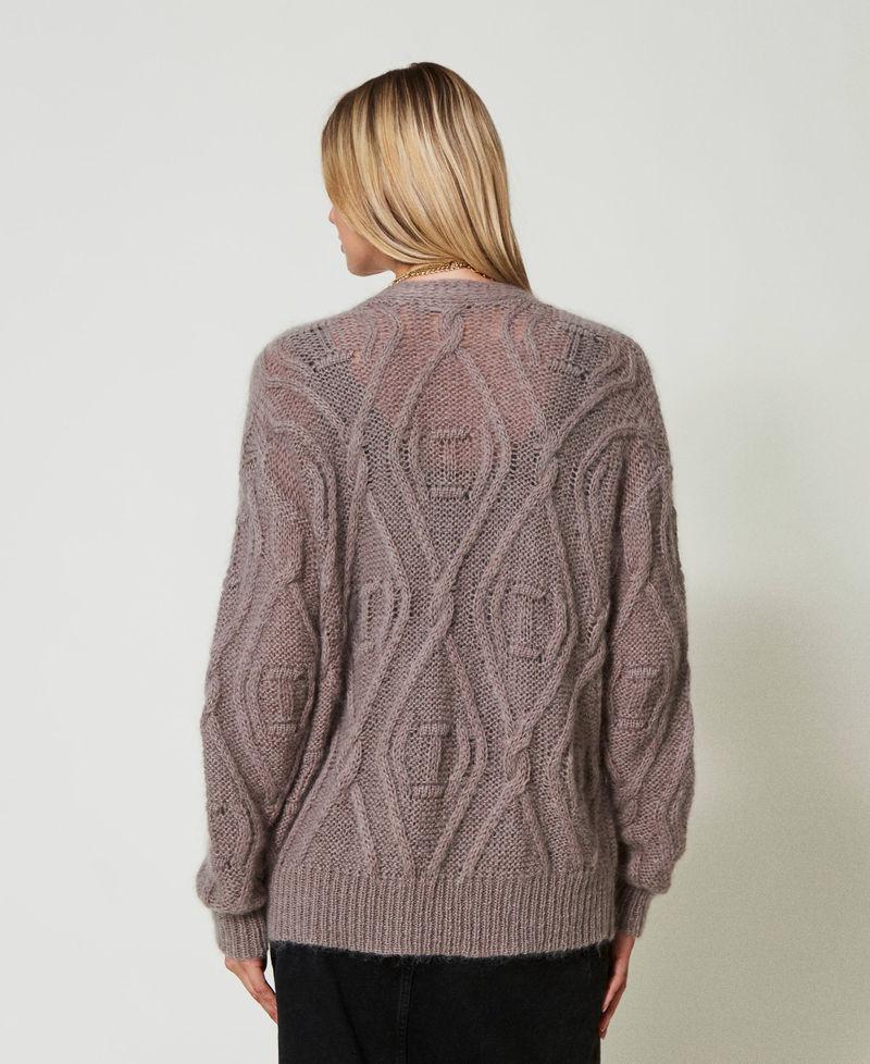 Scee By Twin Set Cardigan Doppiopetto In Misto Mohair
