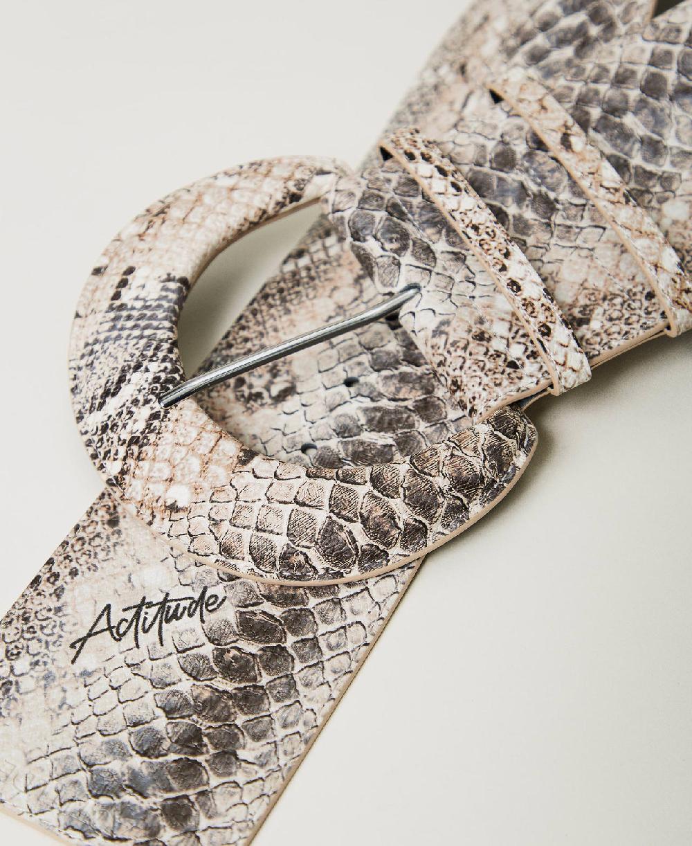 Scee By Twin Set Cintura A Vita Alta Con Stampa Snake