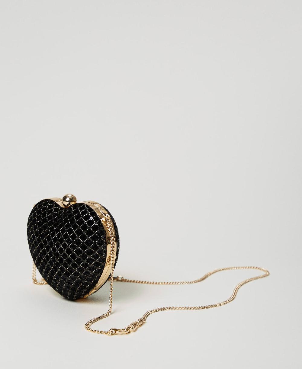 Scee By Twin Set Clutch 'Coup De Coeur' In Velluto Ricamato