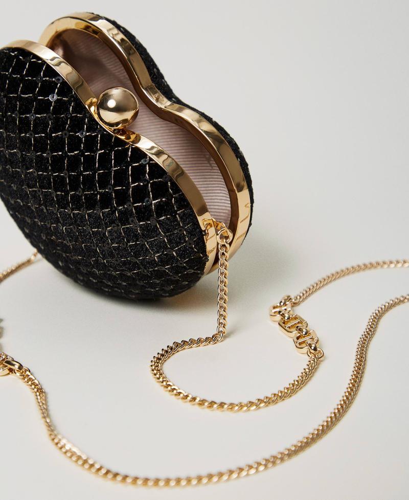 Scee By Twin Set Clutch 'Coup De Coeur' In Velluto Ricamato