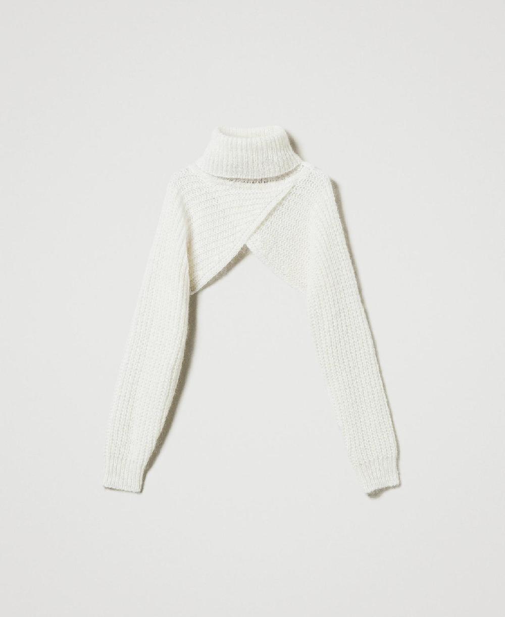 Scee by twin set Coprispalle in maglia misto mohair