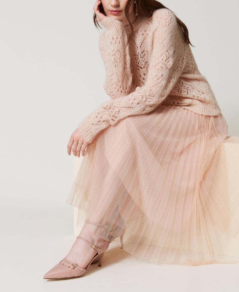 Scee by twin set Décolleté in vernice con cinturini