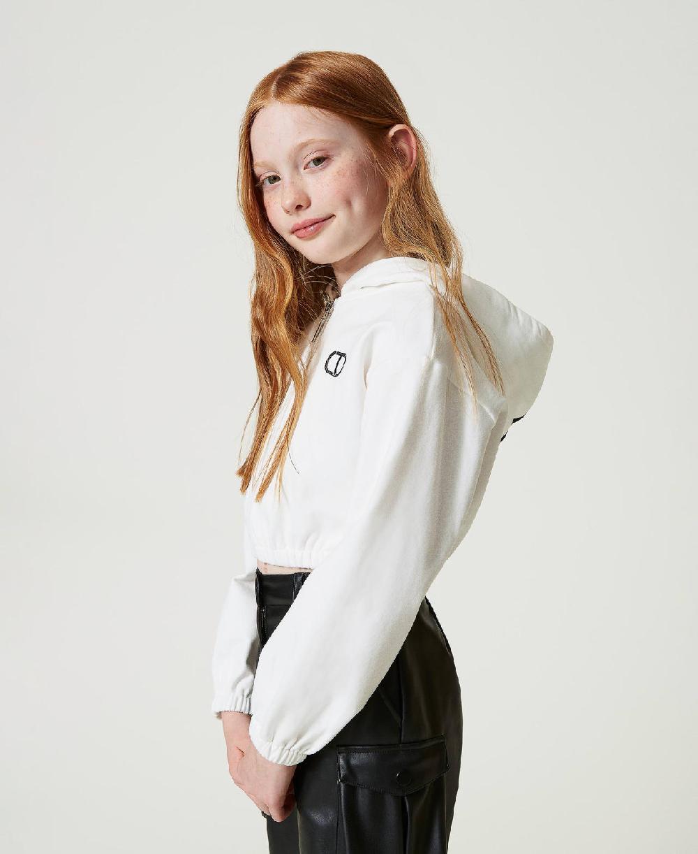 Scee By Twin Set Felpa Con Cappuccio E Oval T Ricamato