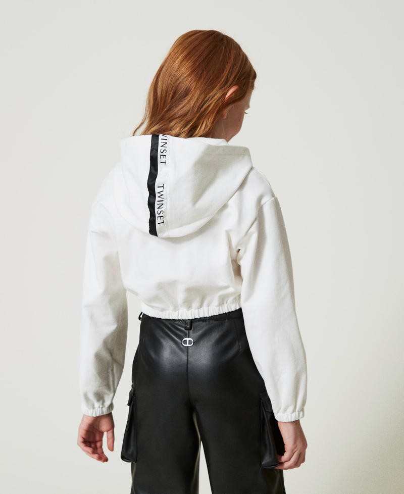 Scee By Twin Set Felpa Con Cappuccio E Oval T Ricamato