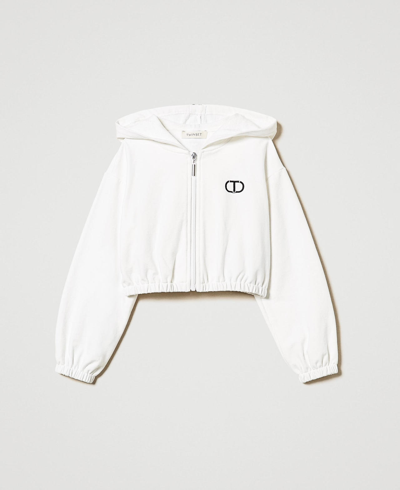 Scee by twin set Felpa con cappuccio e Oval T ricamato