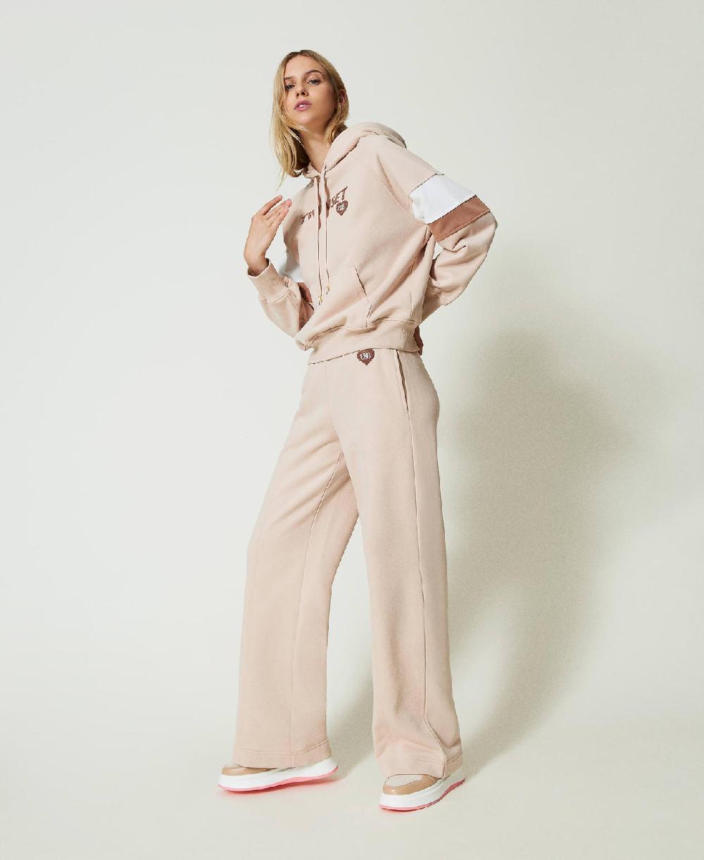 Scee By Twin Set Felpa Con Cappuccio E Pantaloni A Palazzo