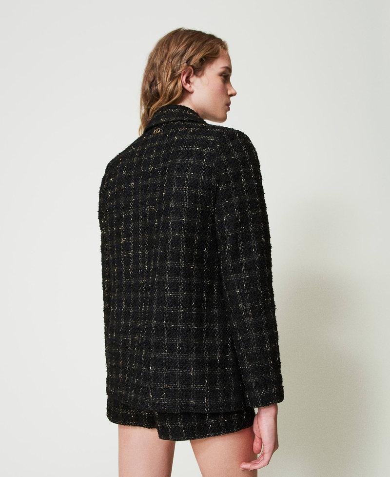 Scee By Twin Set Giacca Blazer Bouclé A Disegno Check