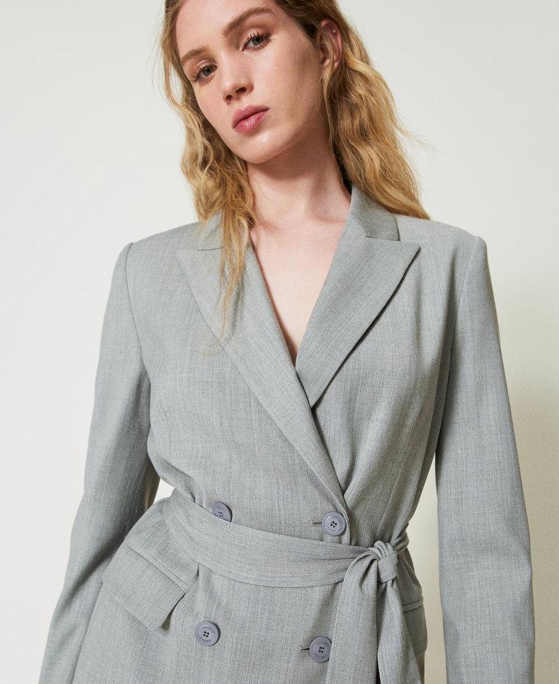 Scee By Twin Set Giacca Blazer In Misto Lana Con Cintura