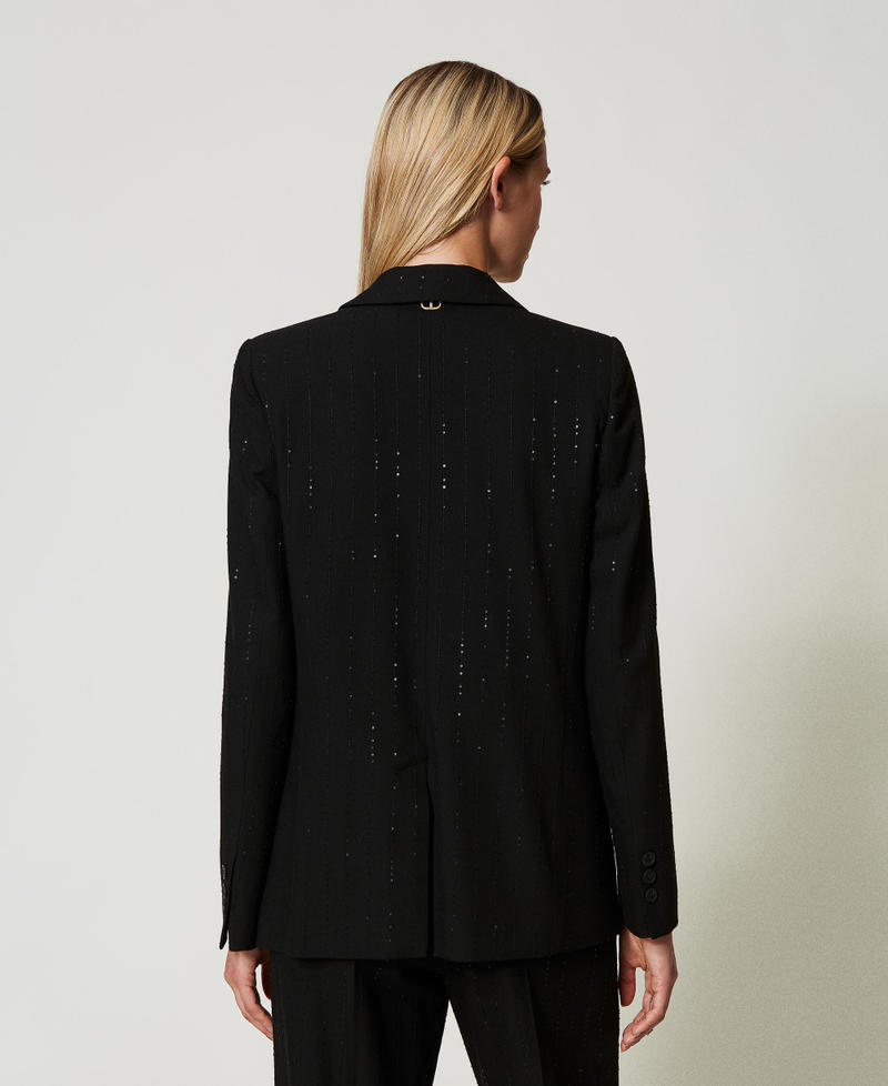 Scee By Twin Set Giacca Blazer In Panno Con Paillettes