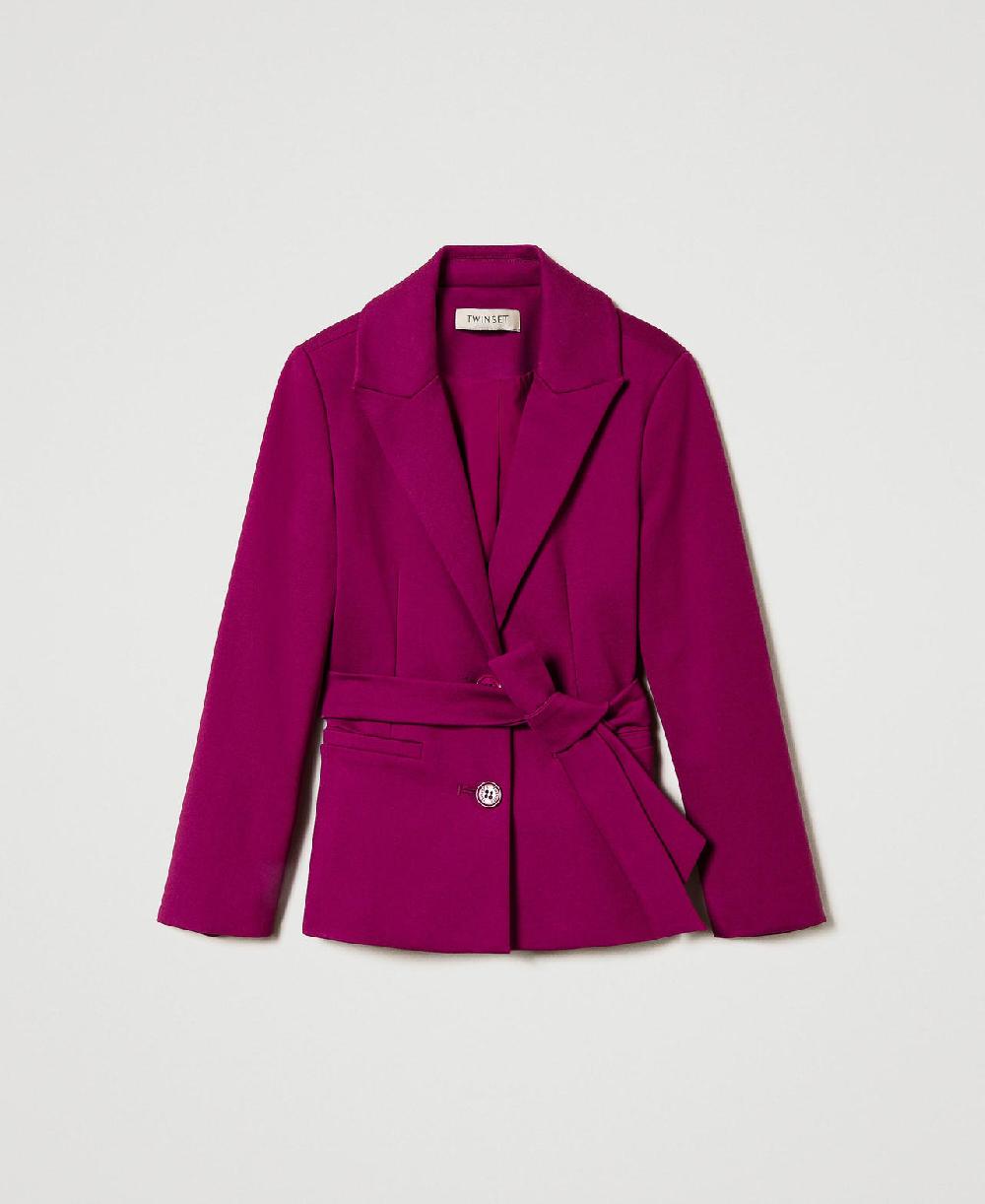 Scee by twin set Giacca blazer monopetto con cintura