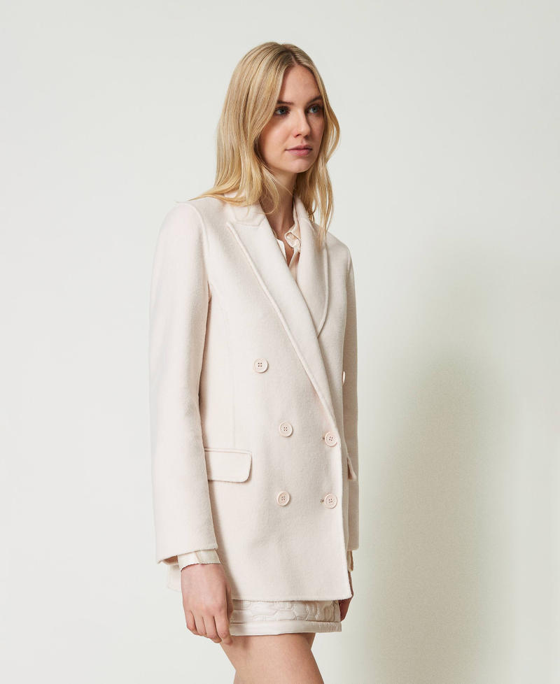 Scee By Twin Set Giacca Doppiopetto In Panno Double Misto Lana