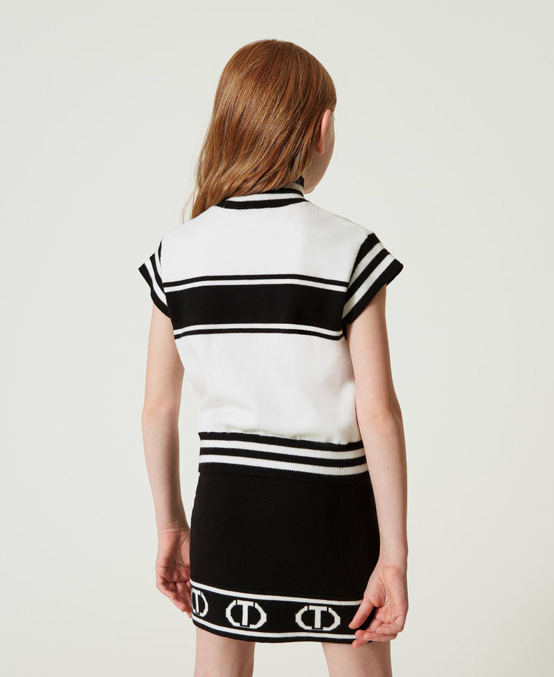 Scee By Twin Set Gonna Corta In Maglia Con Oval T Jacquard