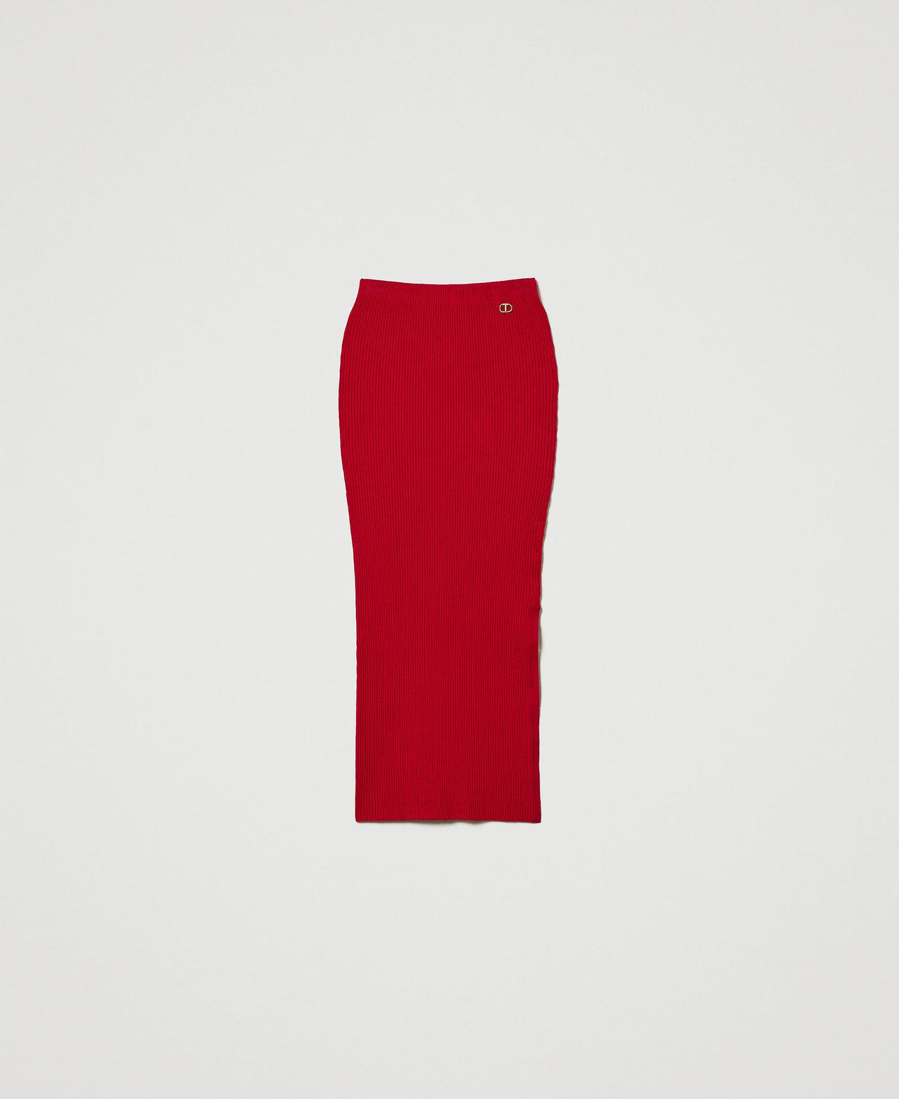 Scee by twin set Gonna longuette in maglia a costine