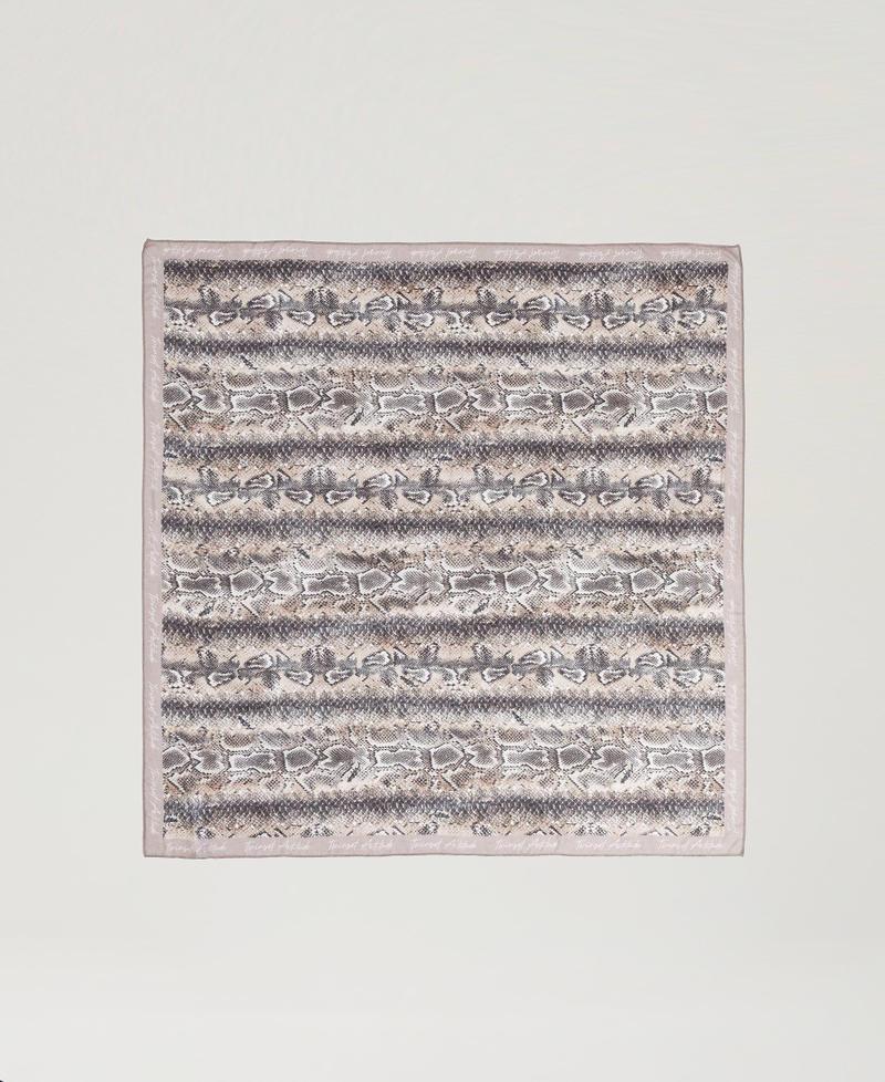 Scee By Twin Set Kefiah In Georgette Con Stampa Snake