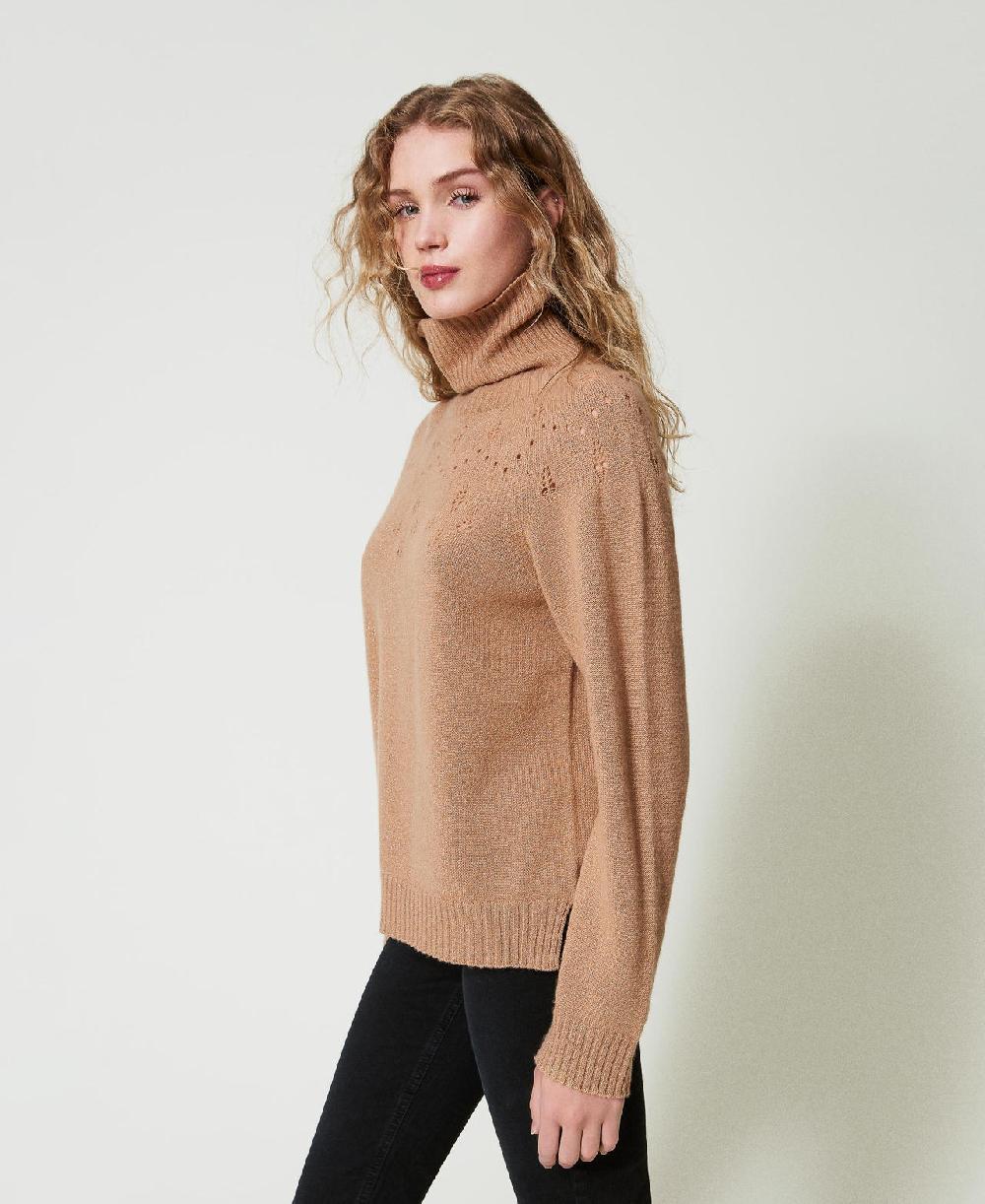 Scee By Twin Set Maglia Dolcevita In Misto Lana E Lurex