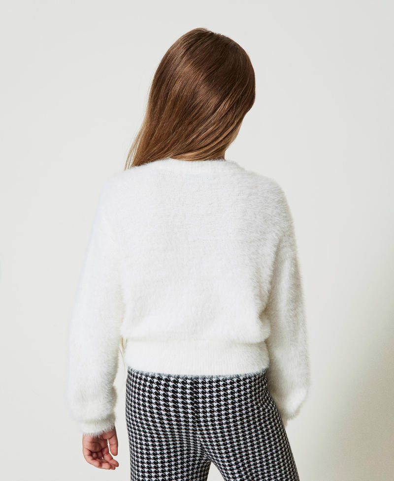 Scee By Twin Set Maglia Effetto Pelliccia Con Logo Oval T