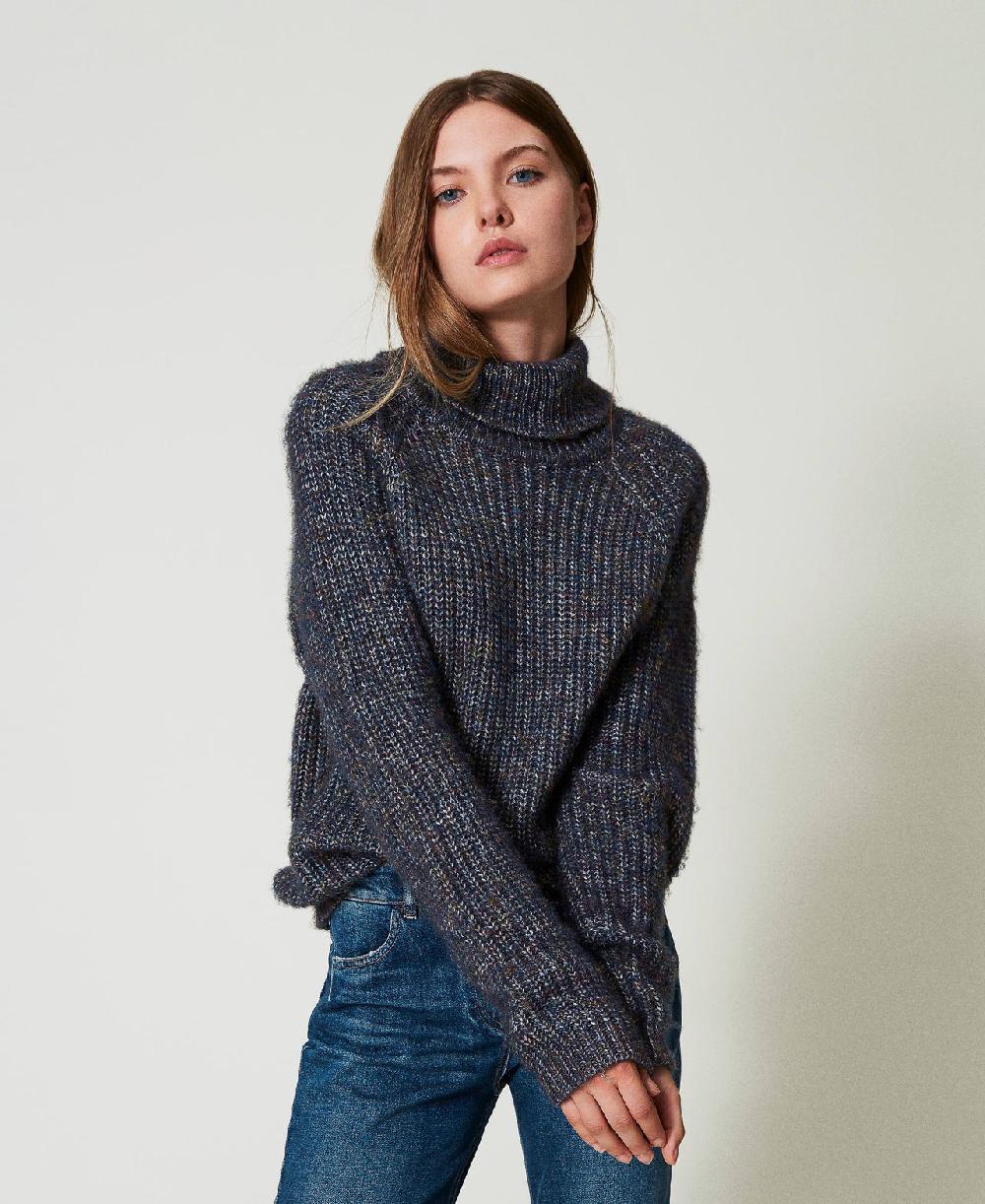 Scee By Twin Set Maglia In Filato Multicolor Con Lurex