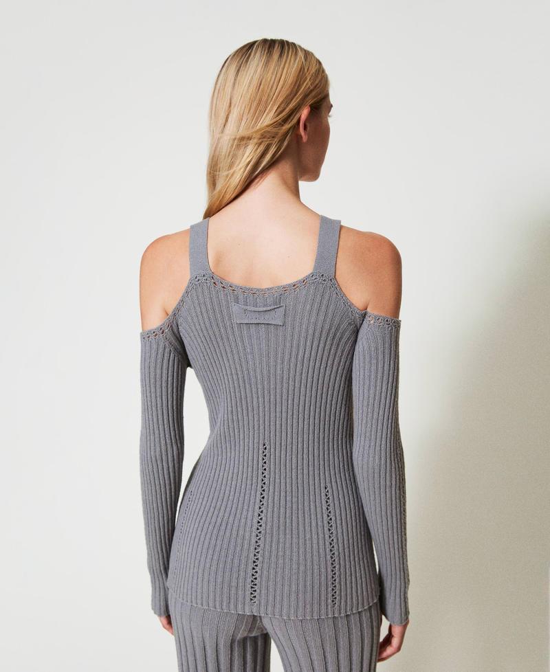 Scee By Twin Set Maglia In Filato Treeblend Con Spilla