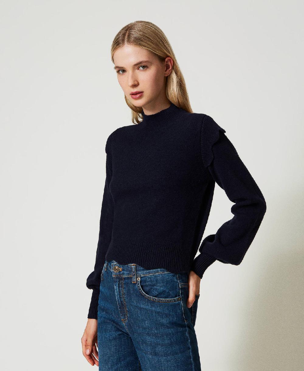 Scee By Twin Set Maglia In Lana E Cashmere Con Smerli