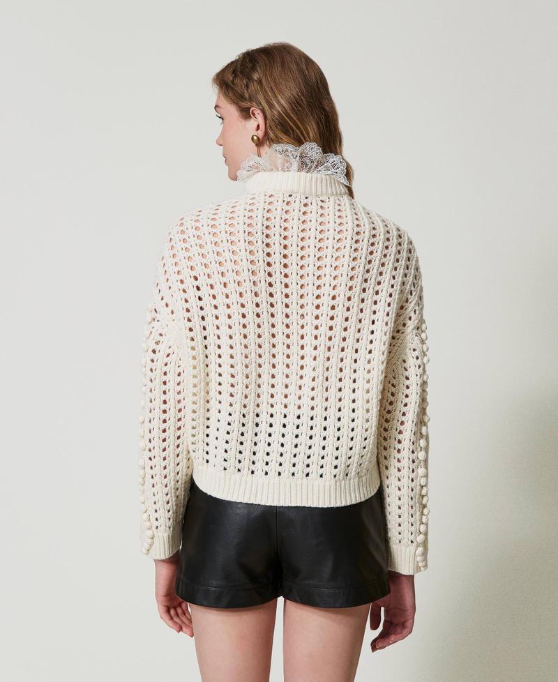 Scee By Twin Set Maglia In Misto Lana Con Mix Di Punti