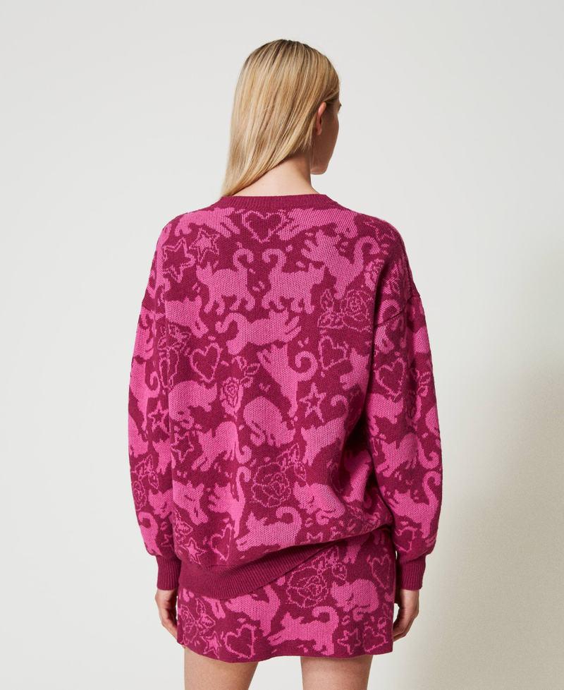 Scee By Twin Set Maglia Jacquard In Filato Treeblend