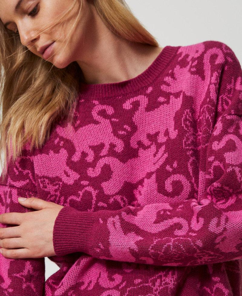 Scee By Twin Set Maglia Jacquard In Filato Treeblend