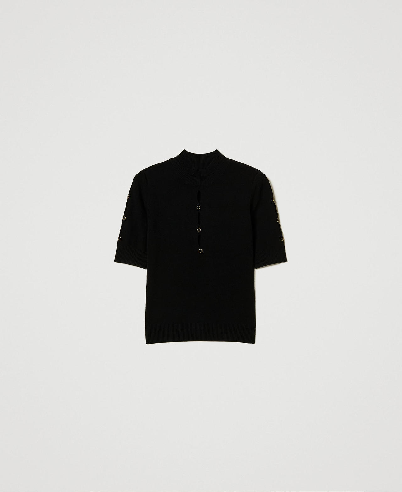 Scee by twin set Maglia lupetto con cut-out e borchie