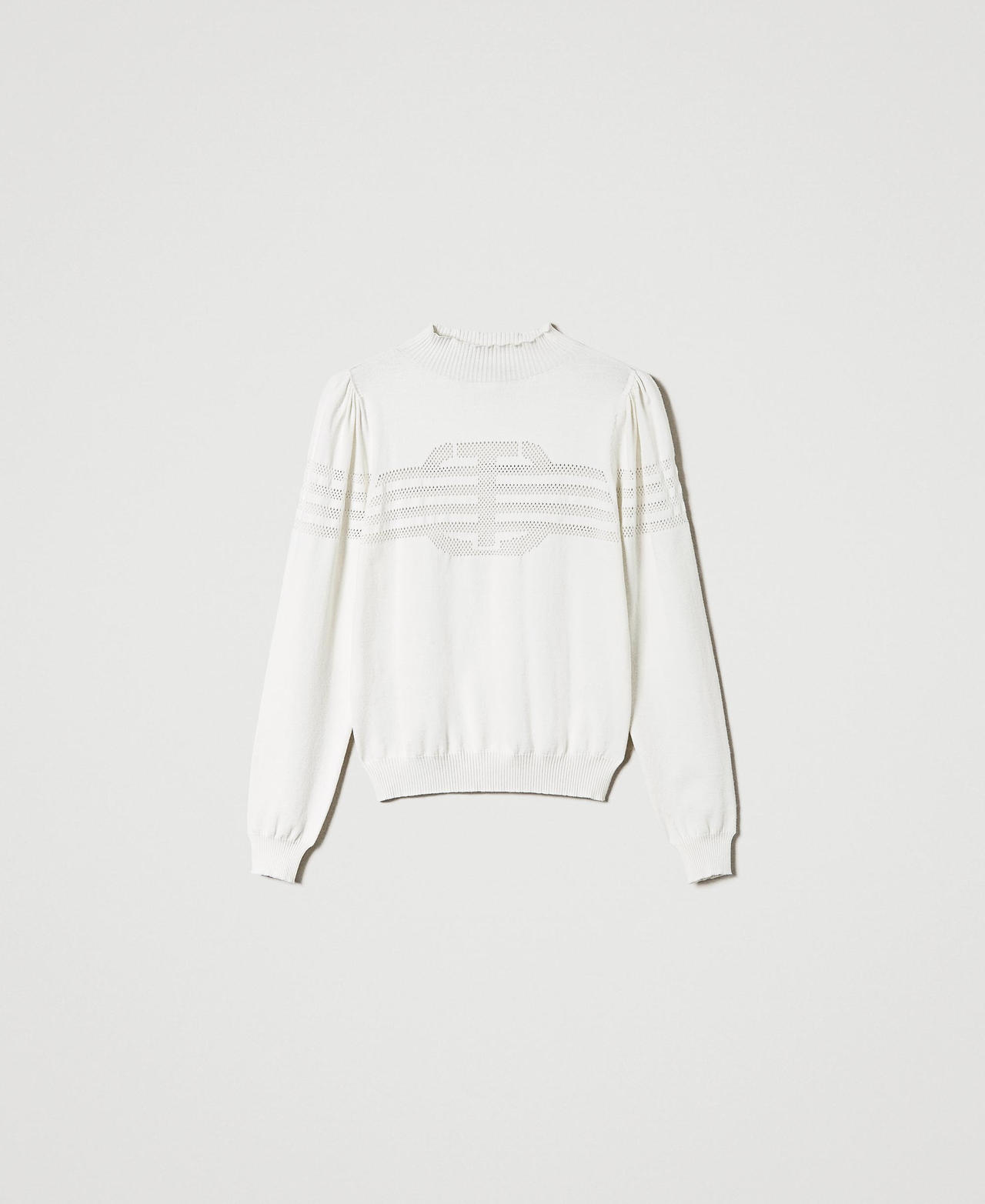 Scee by twin set Maglia lupetto con lavorazione Oval T