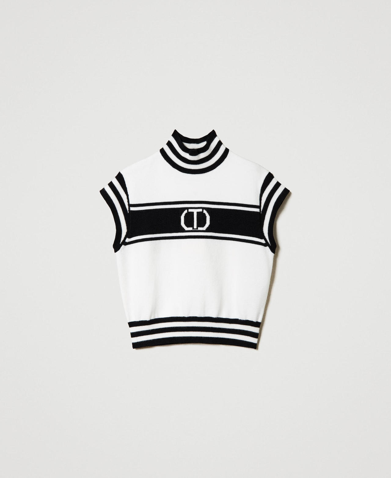 Scee by twin set Maglia lupetto con Oval T jacquard