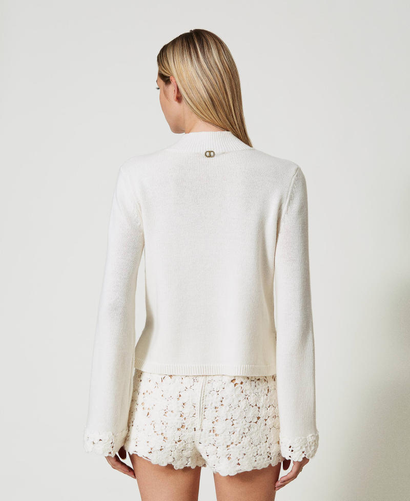 Scee By Twin Set Maglia Lupetto In Misto Lana Con Ricamo