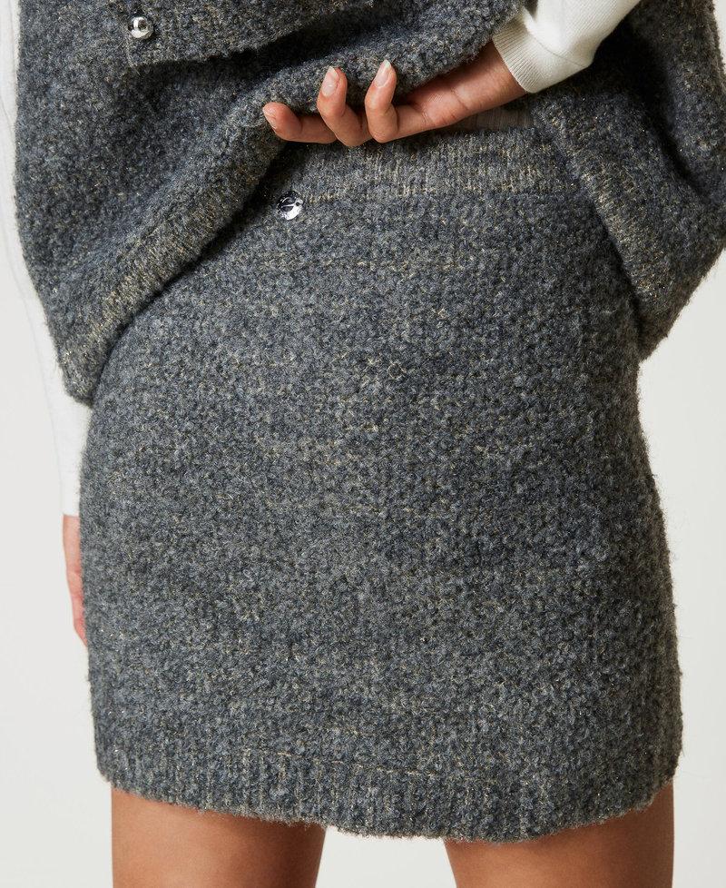 Scee By Twin Set Minigonna In Maglia Bouclé Riciclata