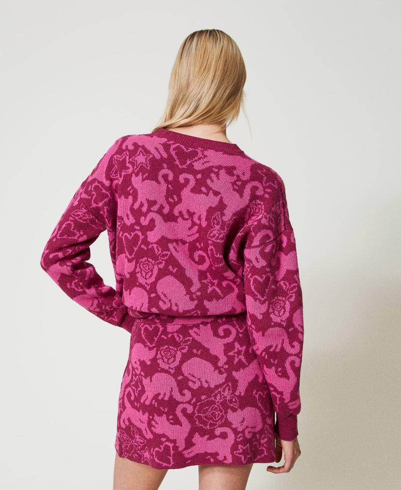 Scee By Twin Set Minigonna Jacquard In Filato Treeblend