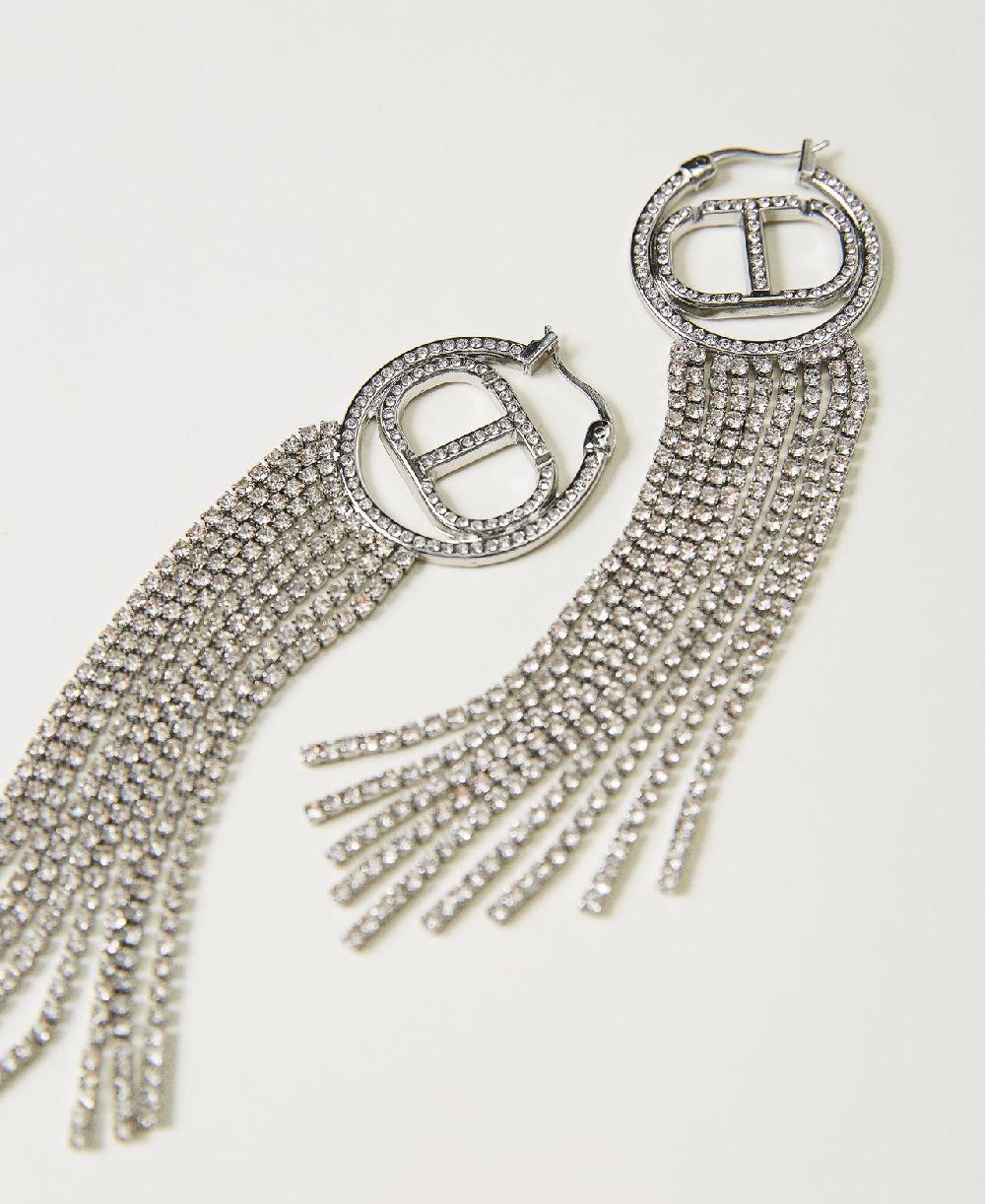 Scee By Twin Set Orecchini Con Oval T E Frange Strass