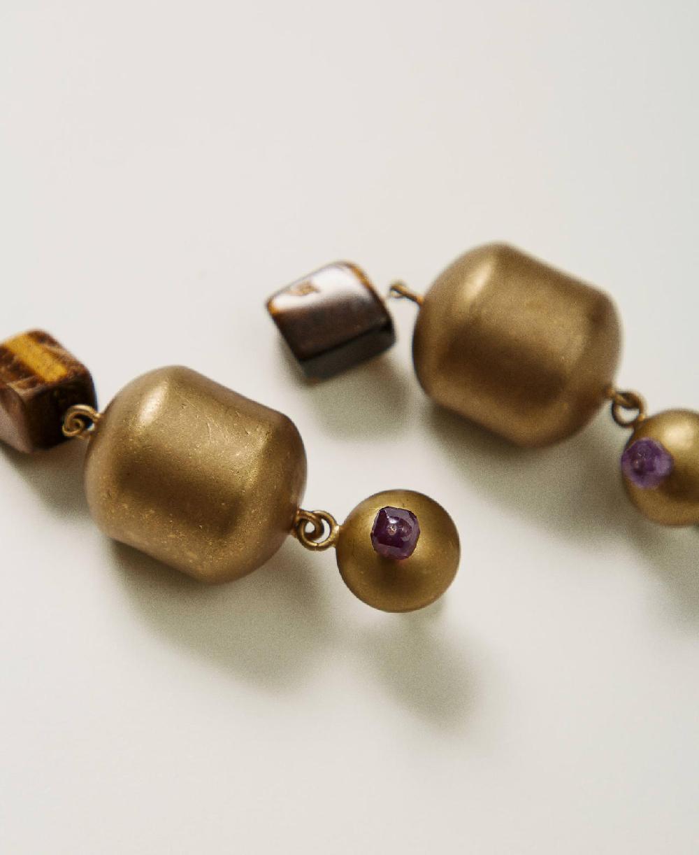 Scee By Twin Set Orecchino Con Elementi In Metallo E Pietra