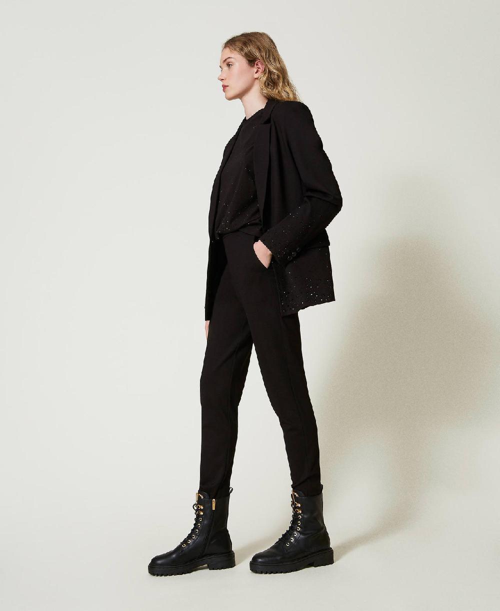 Scee By Twin Set Pantaloni A Sigaretta Con Elastico