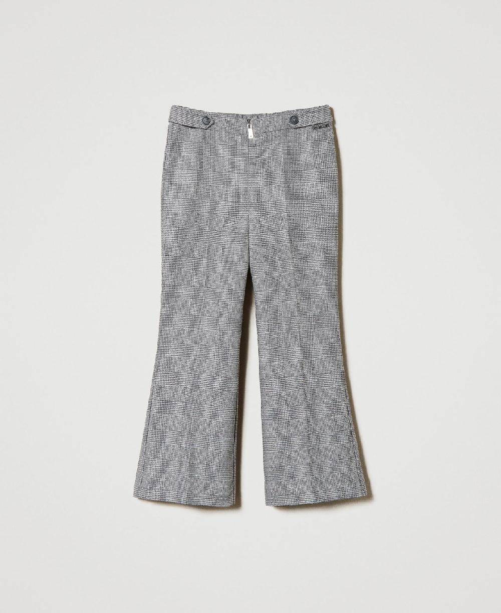 Scee by twin set Pantaloni flare in principe di Galles