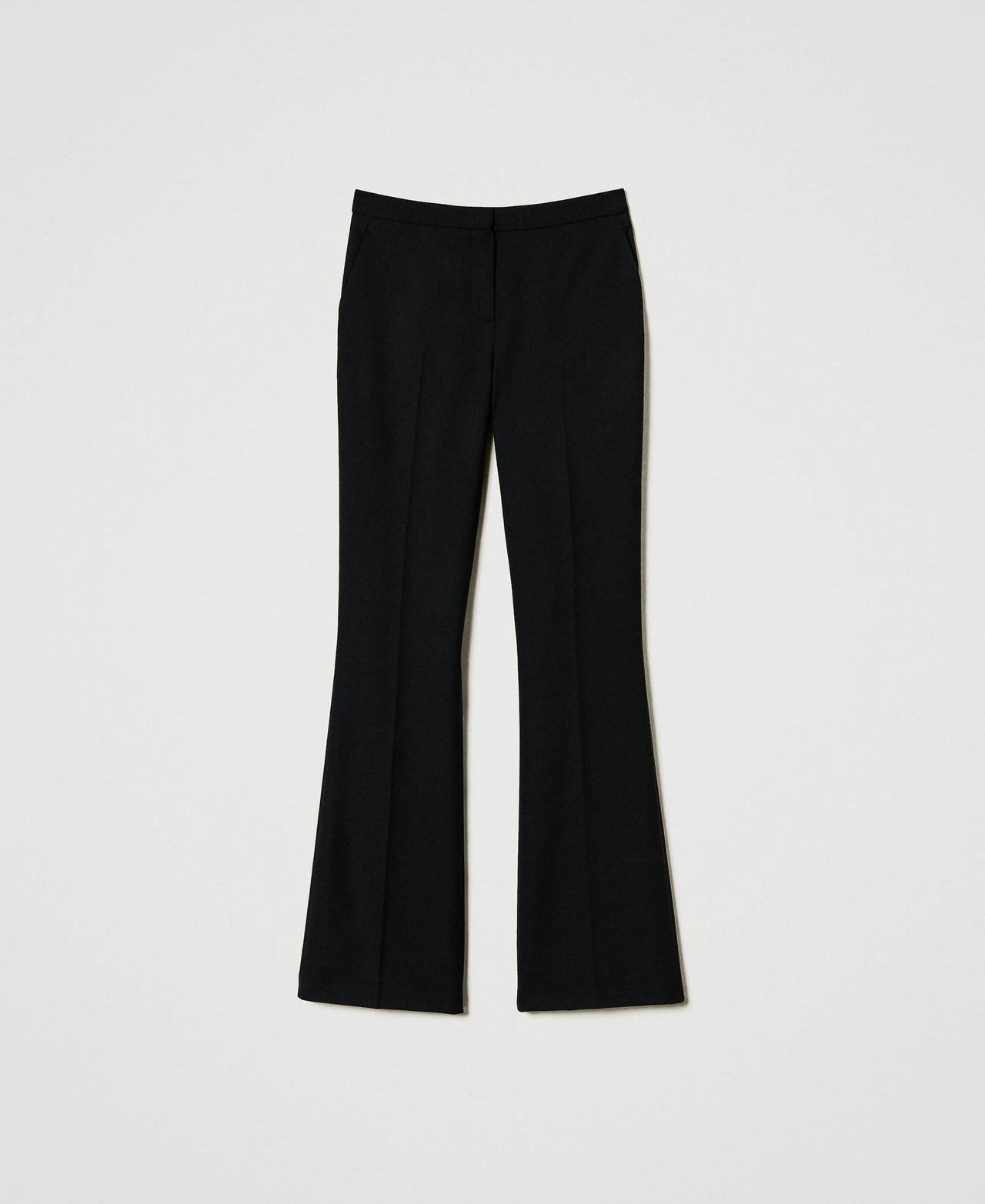 Scee by twin set Pantaloni flare in serge misto lana