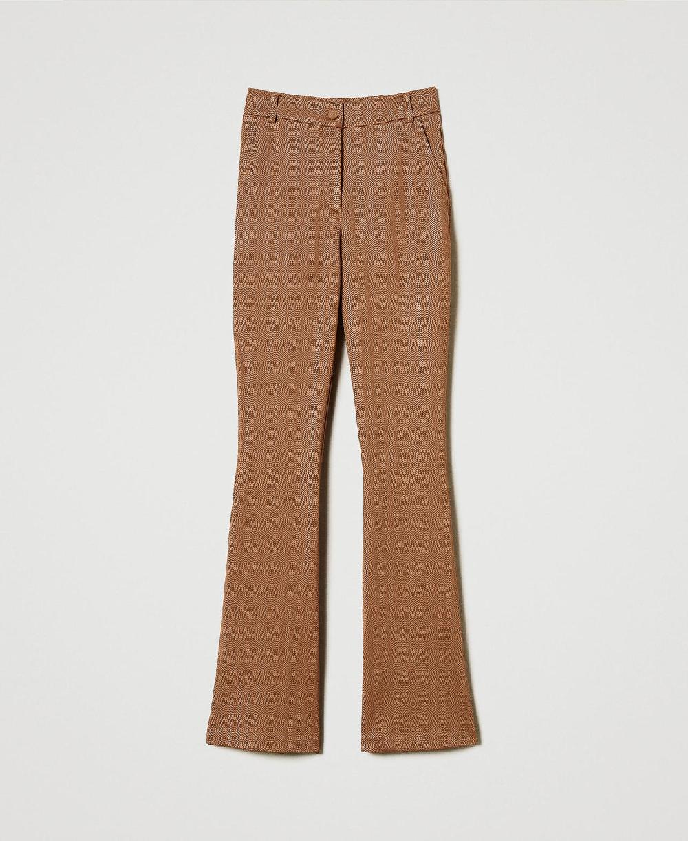 Scee by twin set Pantaloni in tessuto scuba jacquard