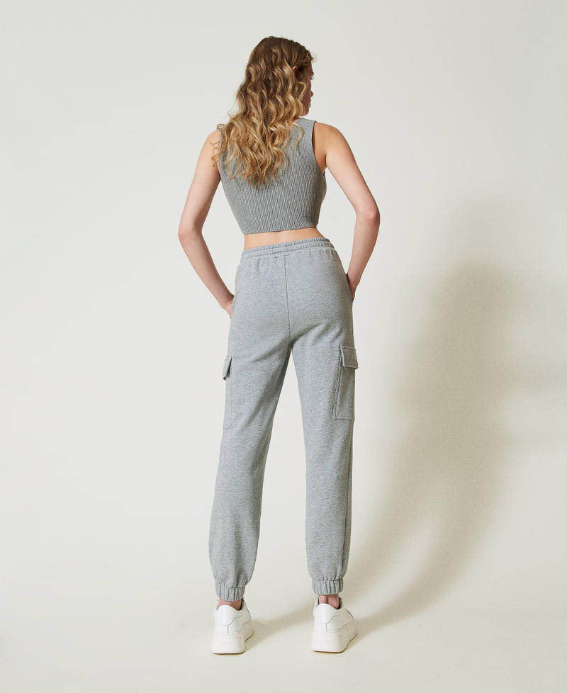 Scee By Twin Set Pantaloni Joggers In Felpa Con Oval T