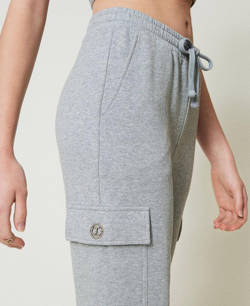 Scee By Twin Set Pantaloni Joggers In Felpa Con Oval T