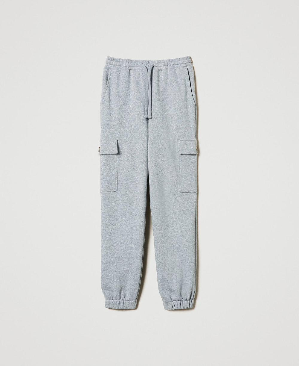 Scee by twin set Pantaloni joggers in felpa con Oval T