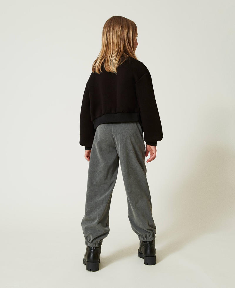 Scee By Twin Set Pantaloni Joggers In Flanella Con Cintura
